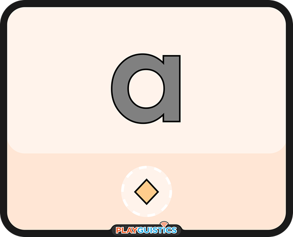 'a' Card Letter Side