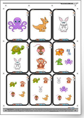 Animal Cards - Set B