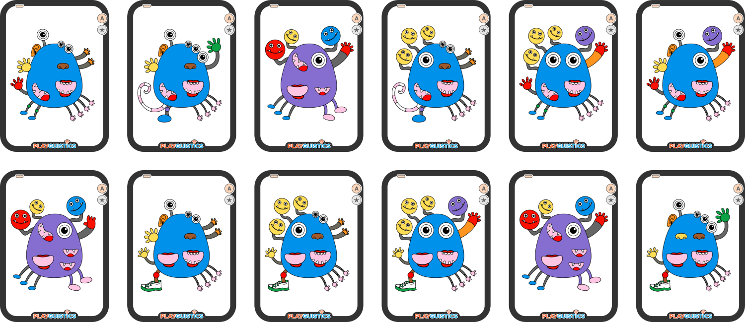 Body-Part Monster Cards Preview