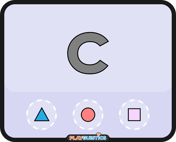 'c' Card Letter Side