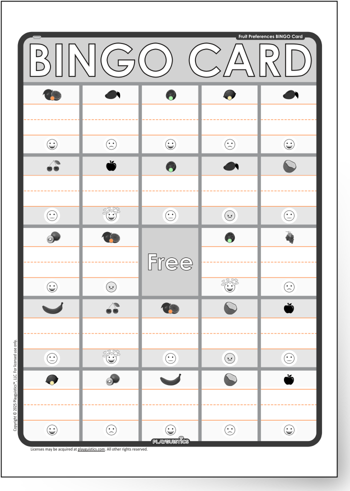 BINGO Writing Lines Demo