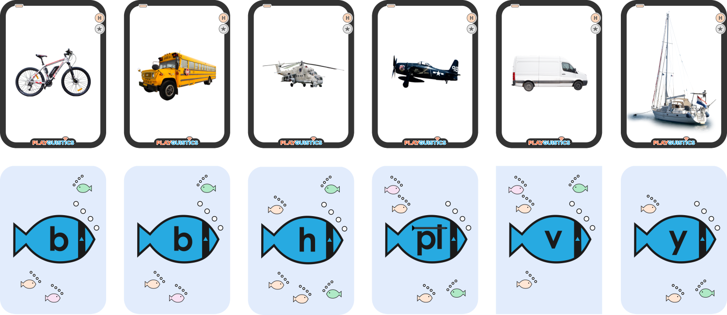 Phonics Fish Cards Preview