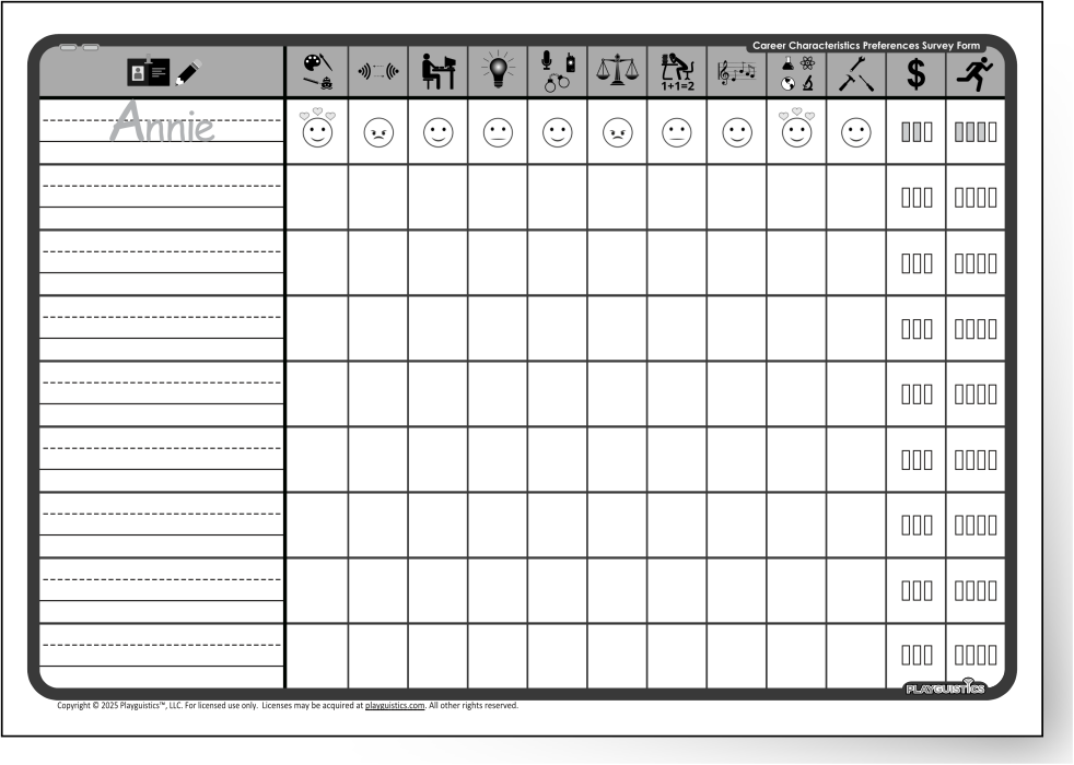 Printable Survey Sheet Example