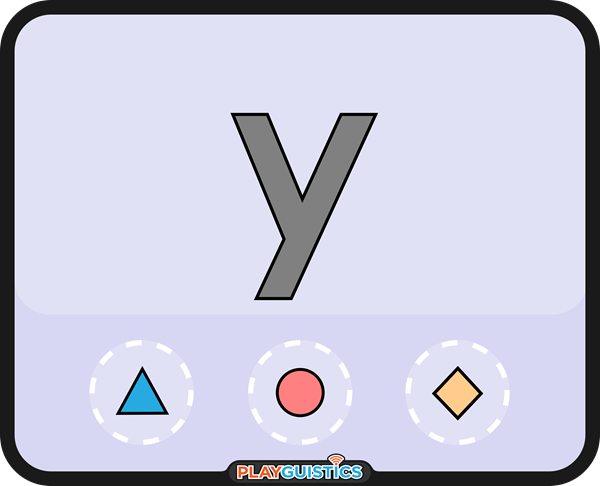 'y' Card Letter Side