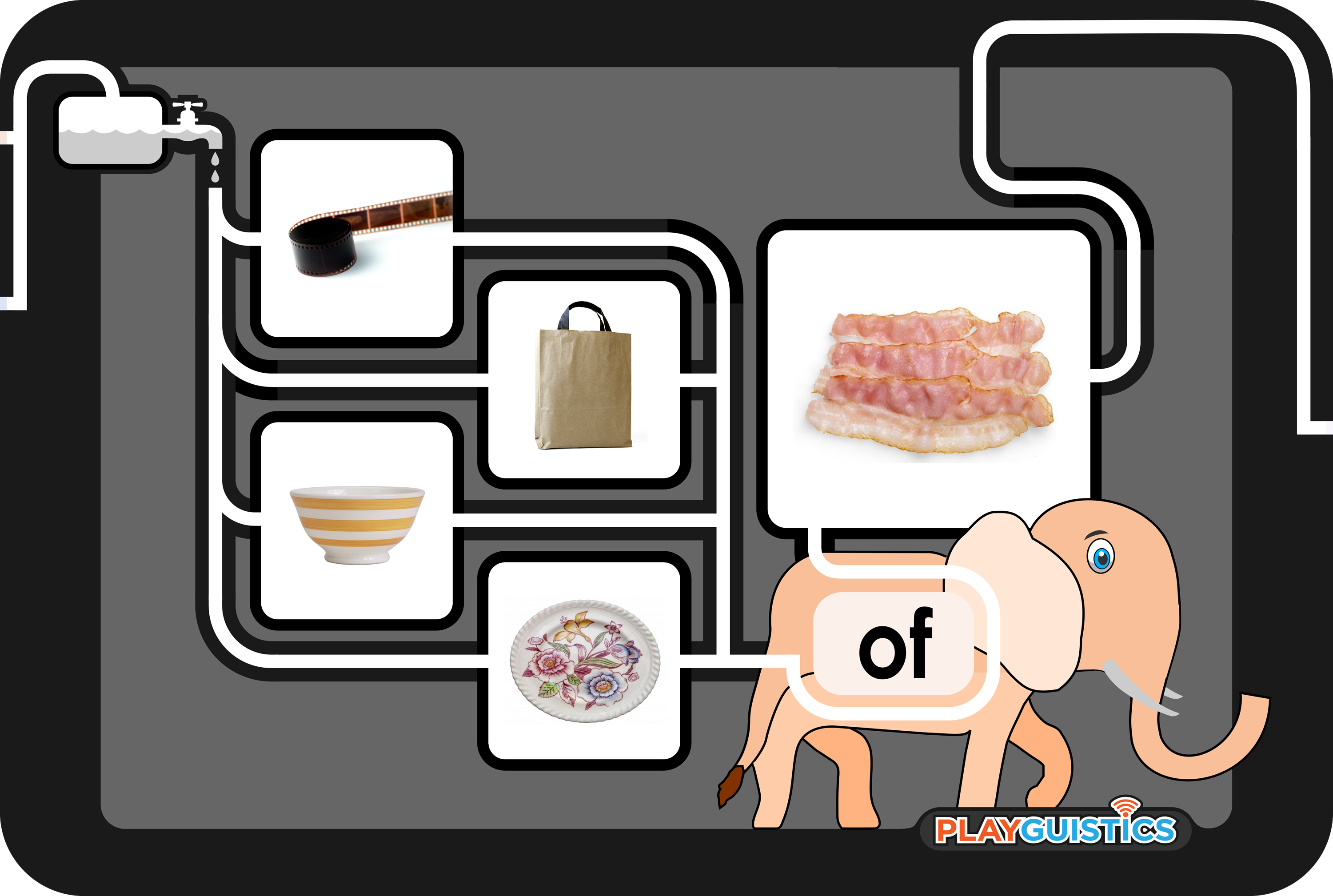 Uncountable Noun (Back) Grammar Maze Flashcard
