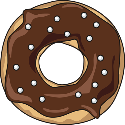 Donut with round sprinkles