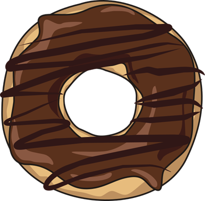 Donut with streaks