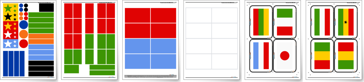 Flag Cut-&-Glue Game Preview