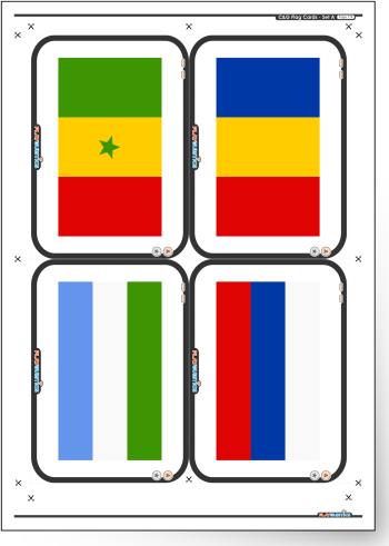 Flag Cards Printable Page