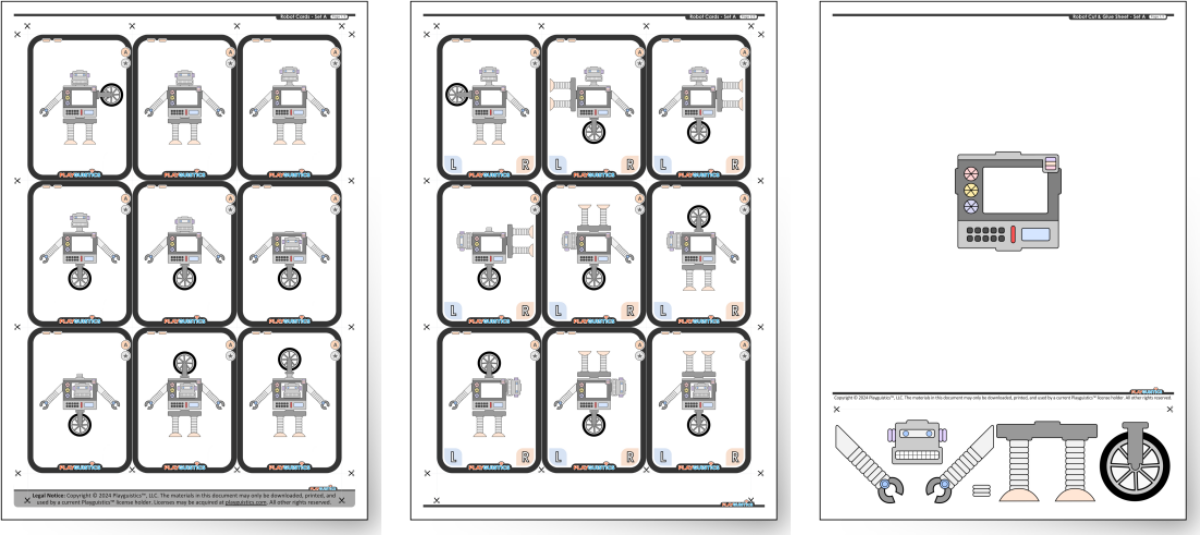 Robot Cut-&-Glue Printables Preview