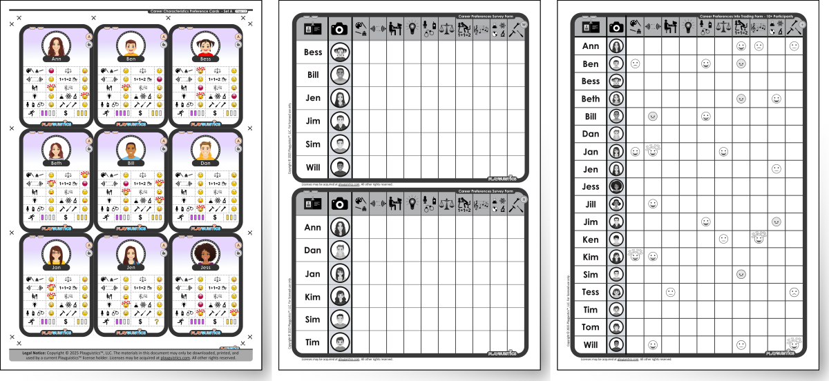 Activity: Career Characteristics Survey (Character Cards Based)