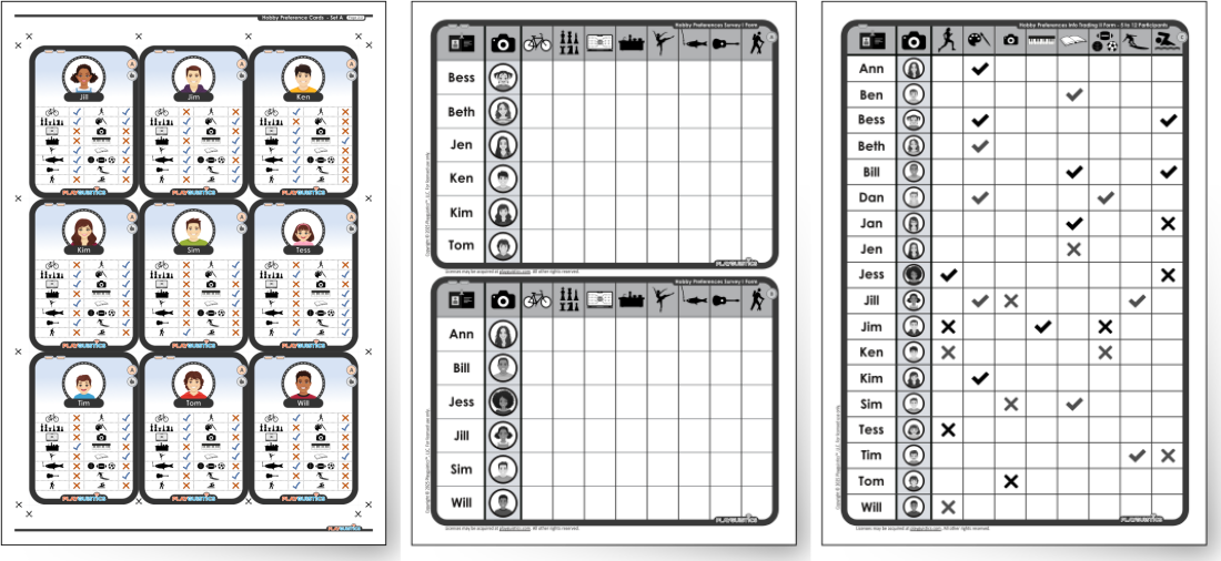 Activity: Hobbies Survey (Character Cards Based)