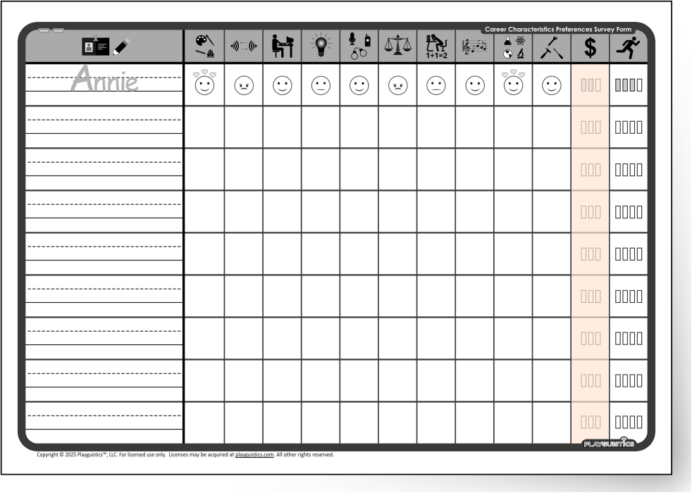 Printable Survey Sheet Example