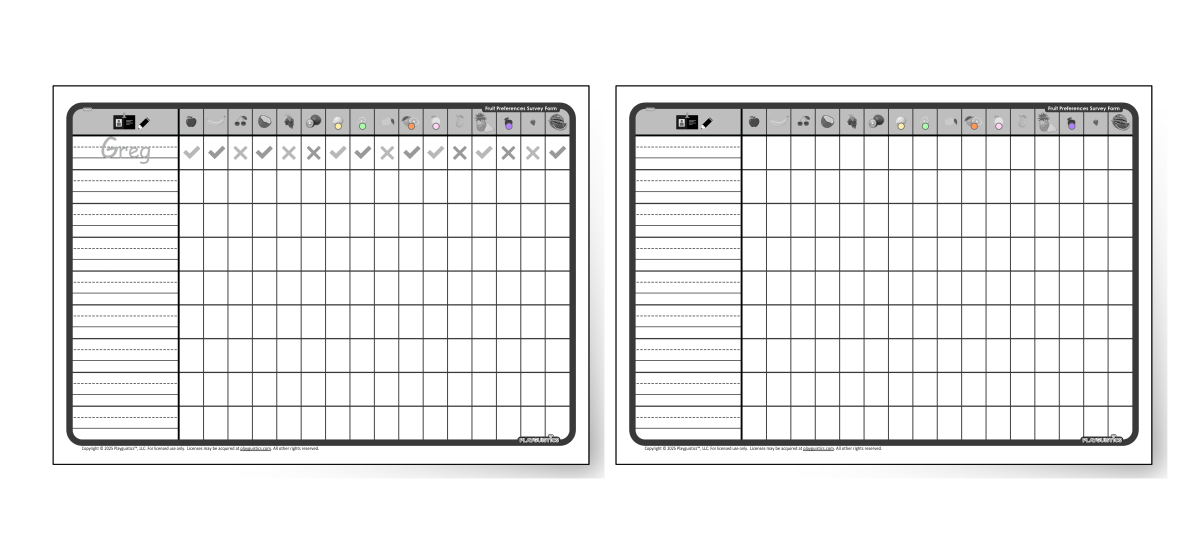 Activity: Fruit Survey (Name Write-In)