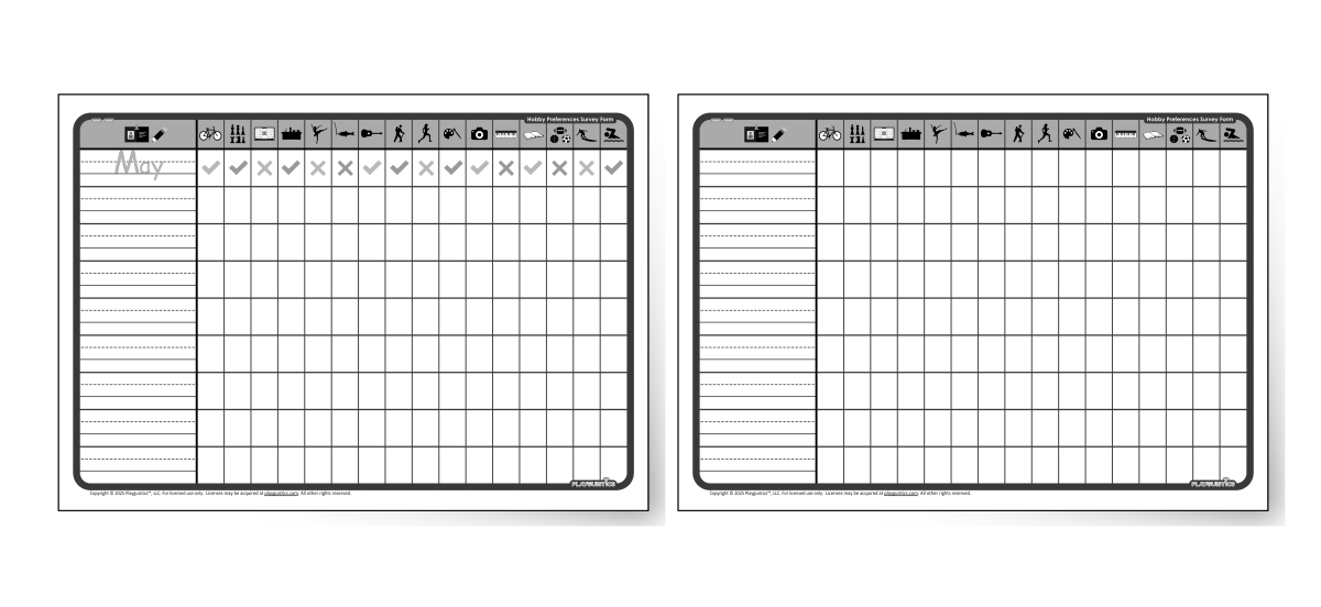 Activity: Hobbies Survey (Name Write-In)