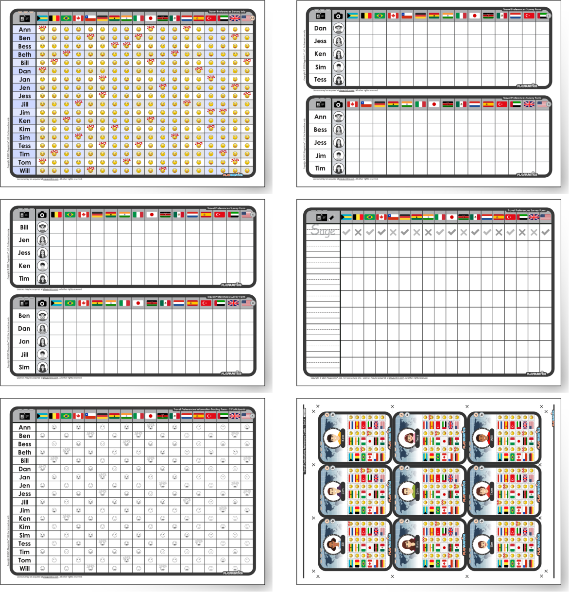 Resource Set: Travel Survey Activities