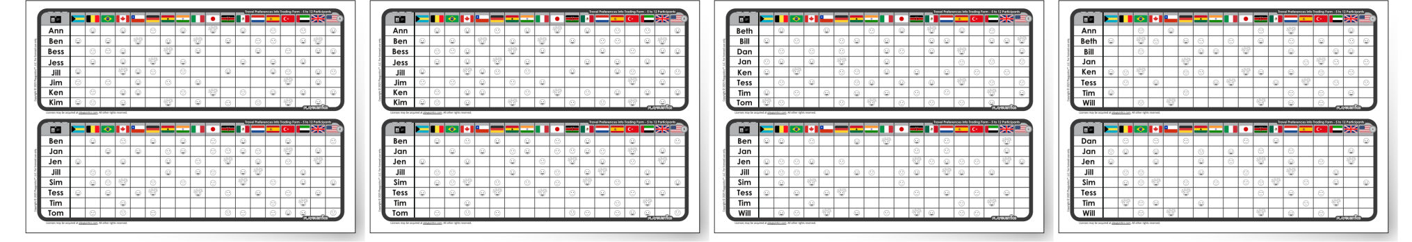 Survey Materials Preview - For 5-12 Participants